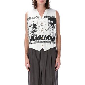 MAGLIANO Men's Graphic Print Vest Men WHITE Vests